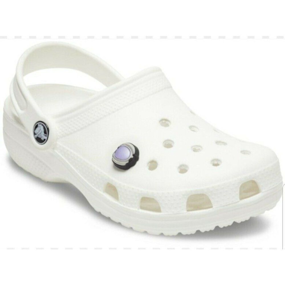 Crocs Baby White Iconic Round Toe Adjustable Comfort Slip On Clog‎ Shoes Sz US 8